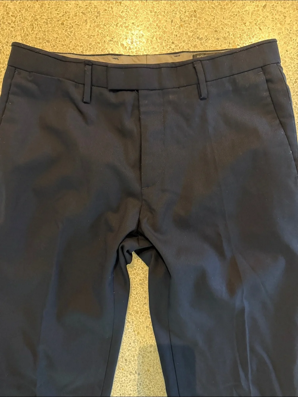 Banana Republic Modern Slim Fit Tab Over Dress Pants in Dark Navy 31 x 34